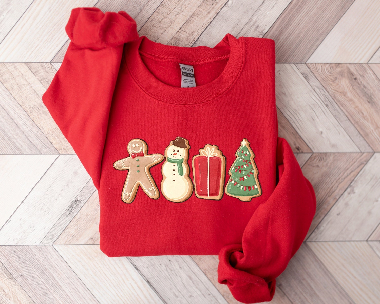 Gingerbread Cookies Christmas Sweatshirt | Xmas Family Matching Shirt | Holiday Gift Sweater image 0