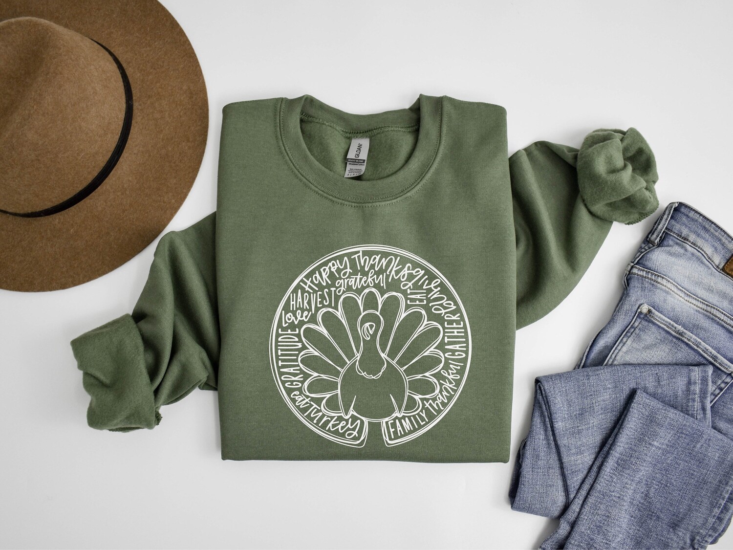 Thanksgiving Family Shirt - Turkey Shirt - Fall Women's Grateful Sweater - Thanksgiving Apparel image 0