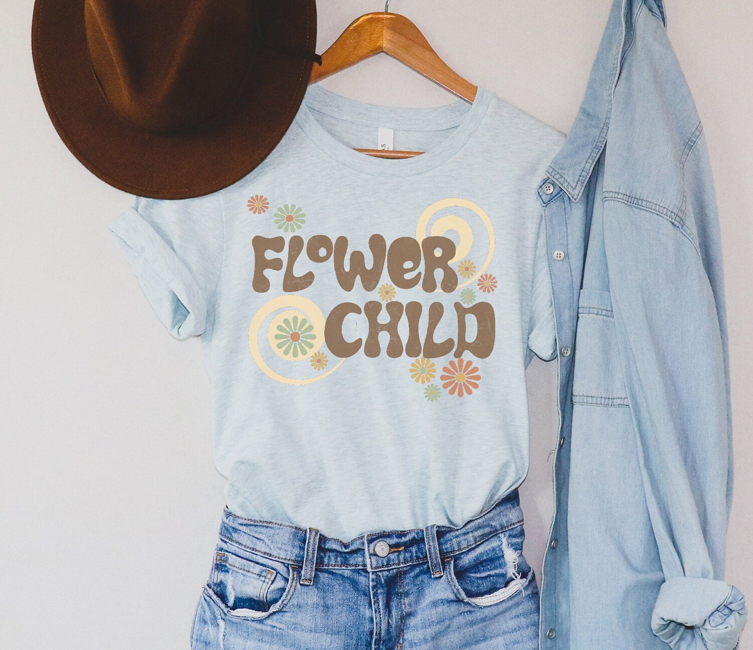 Vintage 70s Flower Child Hippie Shirt | Retro Boho Festival Tee | Concert Party Clothing image 2