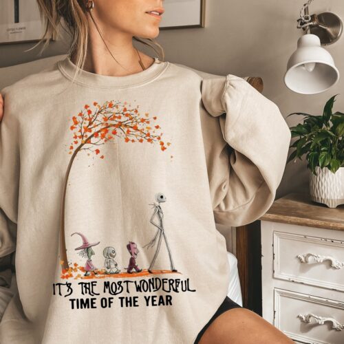 It's the Most Wonderful Time of the Year Halloween Tee | Lock Shock and Barrel Jack Skellington T-Shirt image 0