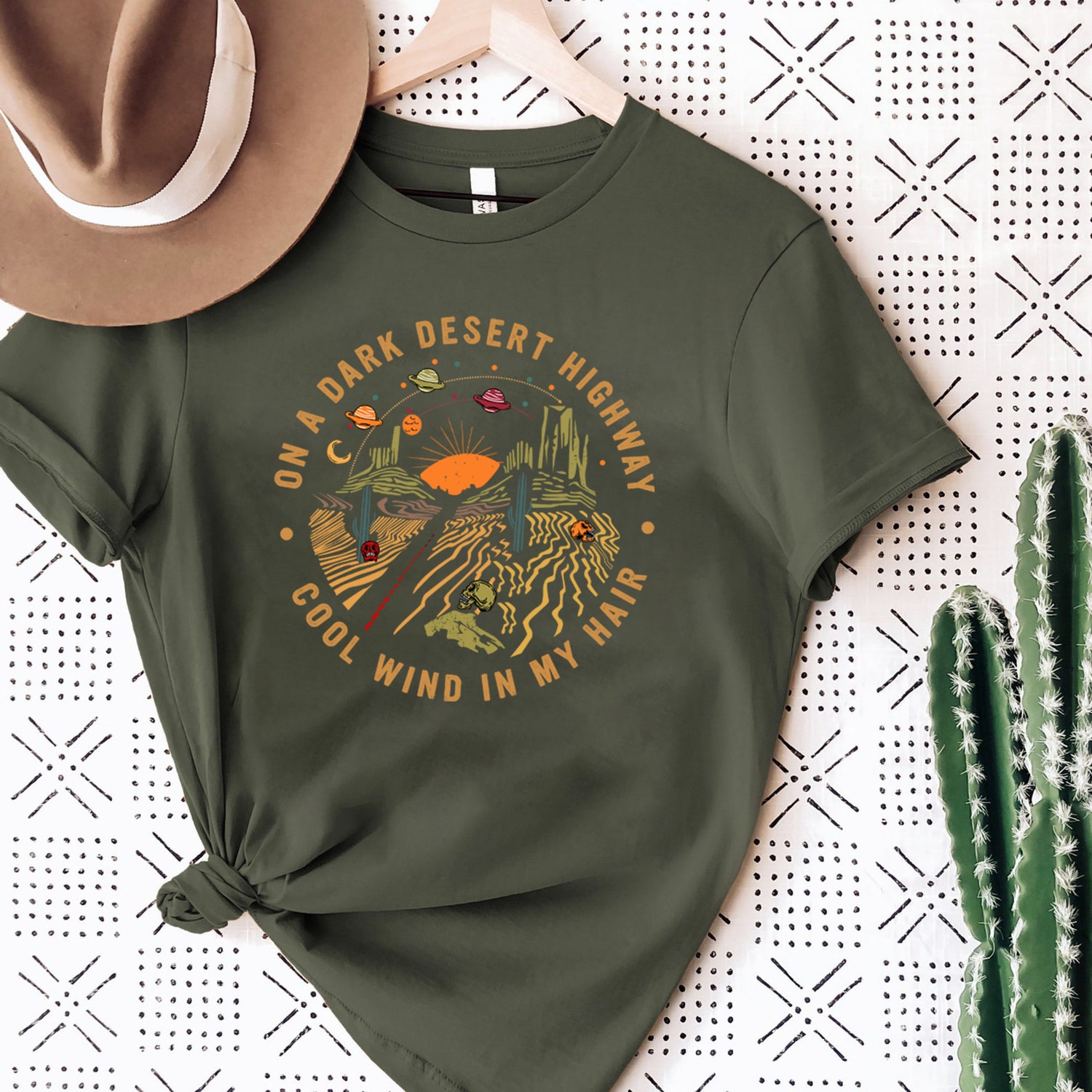 On A Dark Desert Highway Adventure Travel Shirt - Hiking Exploring Mountain Camping Tee image 8