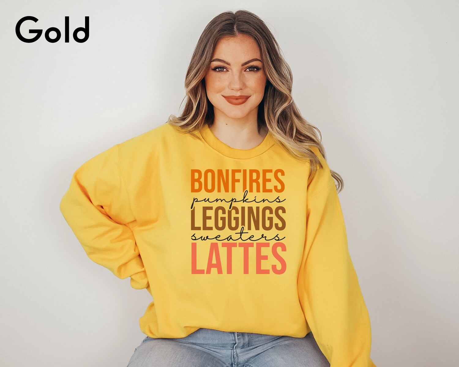 Bonfires Pumpkins Lattes Fall Sweatshirt Thanksgiving Autumn Sweater Hello Autumn Shirt Gift image 5