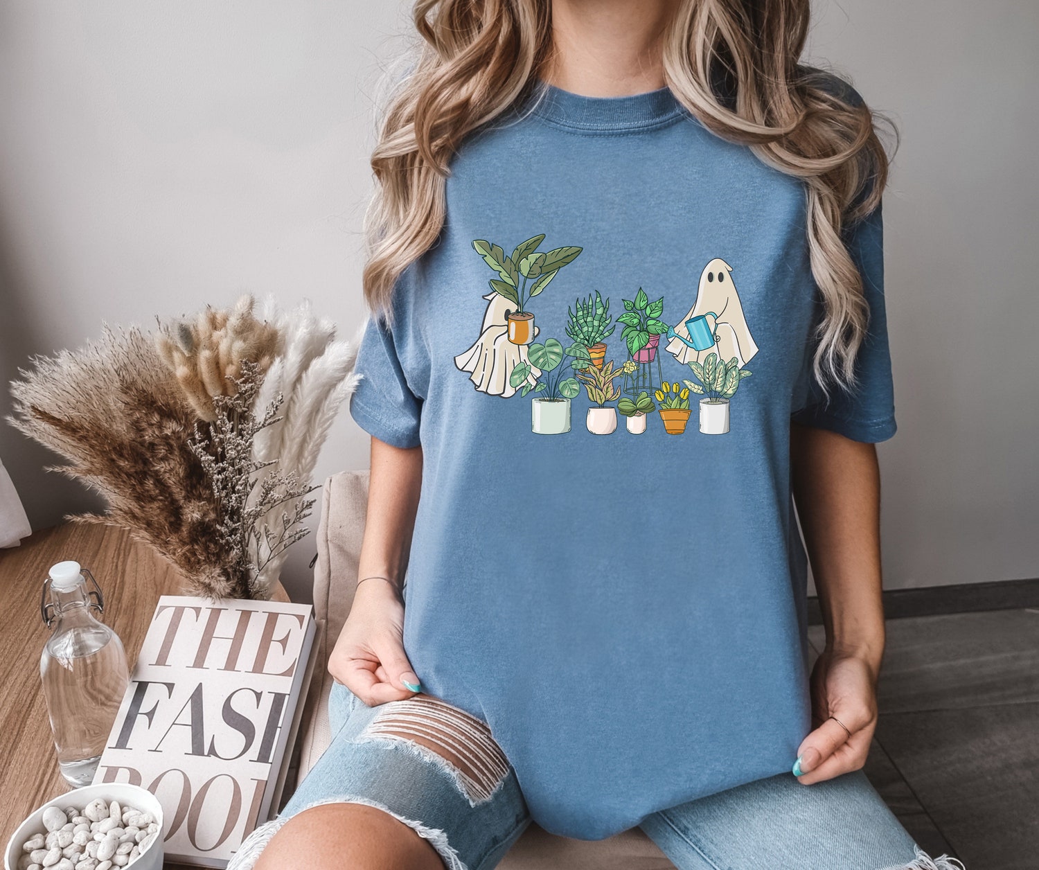 Cute Ghost Halloween Shirt for Plant Lovers - Funny Mom Gift T-Shirt image 3