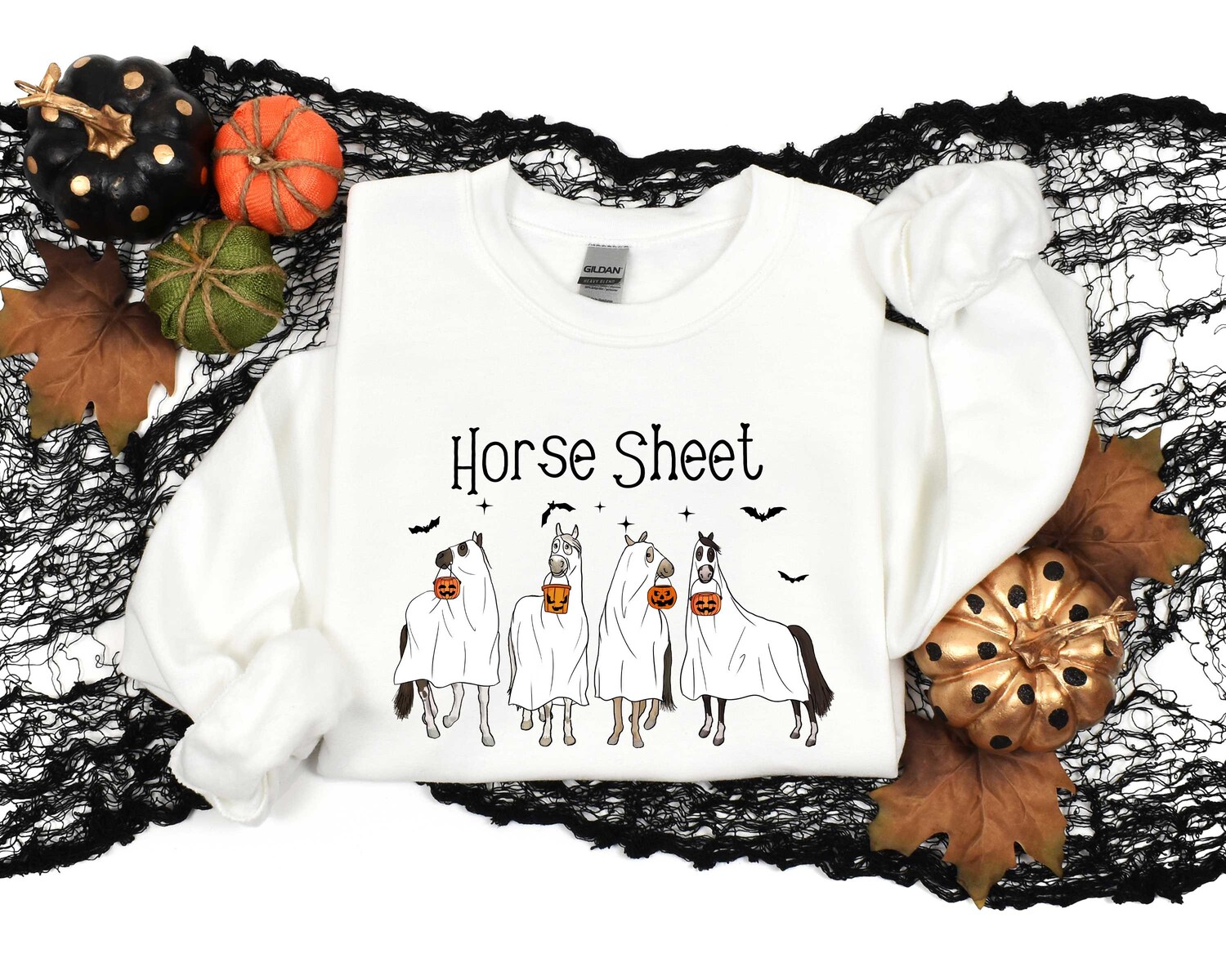 Halloween Horse Shirt | Horse Lover Halloween Sweatshirt | Unique Horse Gift for Halloween image 2