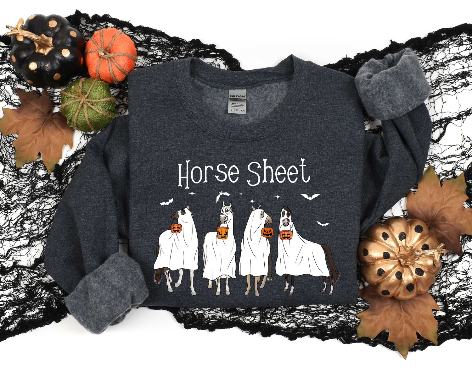 Halloween Horse Shirt | Horse Lover Halloween Sweatshirt | Unique Horse Gift for Halloween image 5