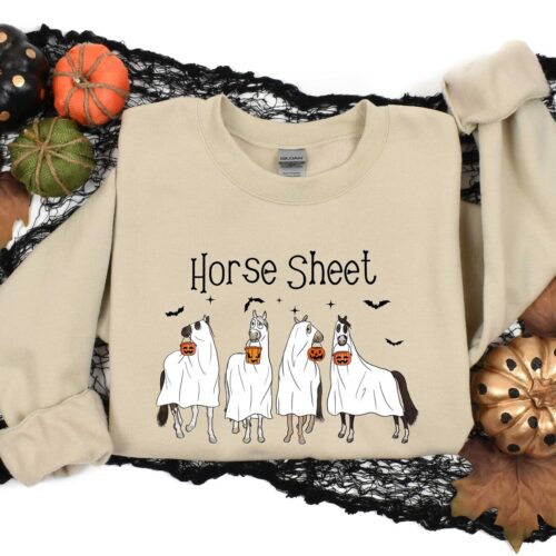 Halloween Horse Shirt | Horse Lover Halloween Sweatshirt | Unique Horse Gift for Halloween image 0