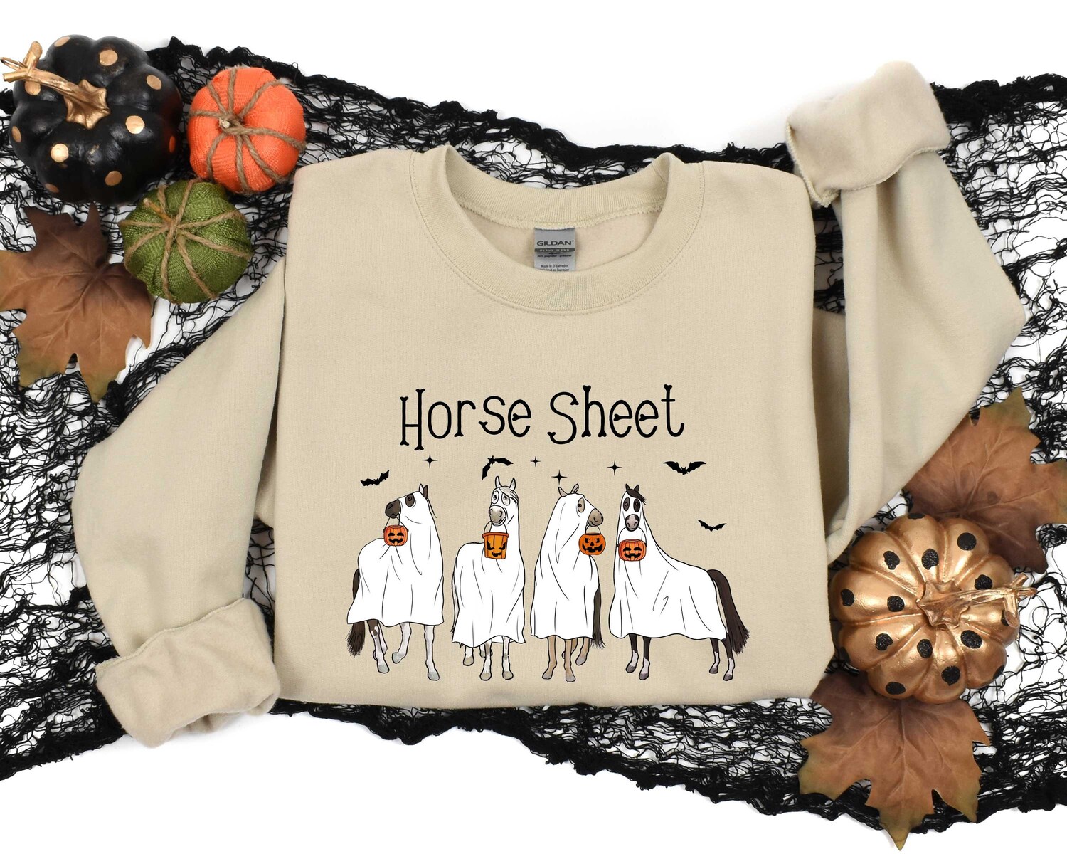 Halloween Horse Shirt | Horse Lover Halloween Sweatshirt | Unique Horse Gift for Halloween image 0