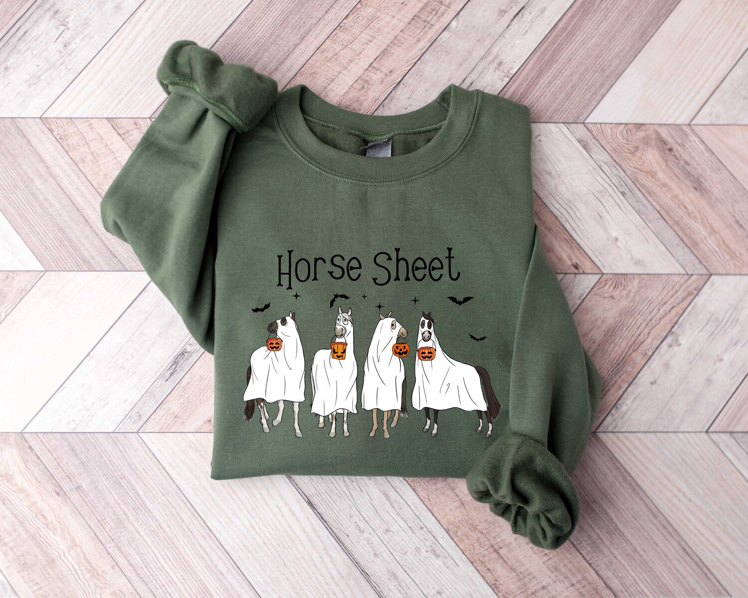 Halloween Horse Shirt | Horse Lover Halloween Sweatshirt | Unique Horse Gift for Halloween image 1