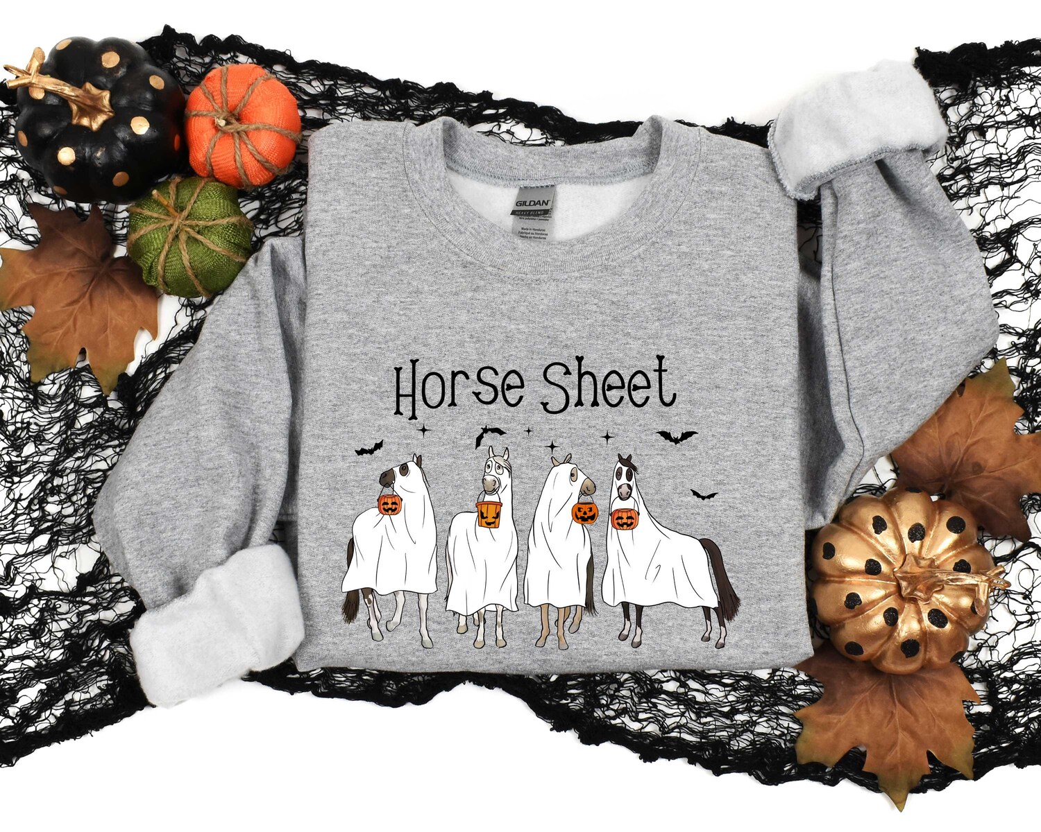 Halloween Horse Shirt | Horse Lover Halloween Sweatshirt | Unique Horse Gift for Halloween image 3