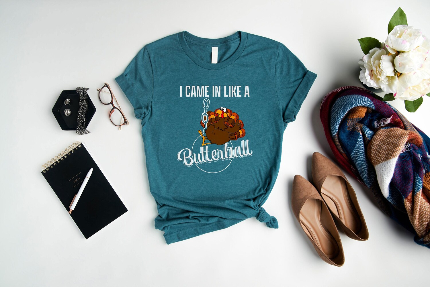 Funny Thanksgiving Turkey Shirt | Butterball Tee for Family Dinner | Thanksgiving Crew Apparel image 0
