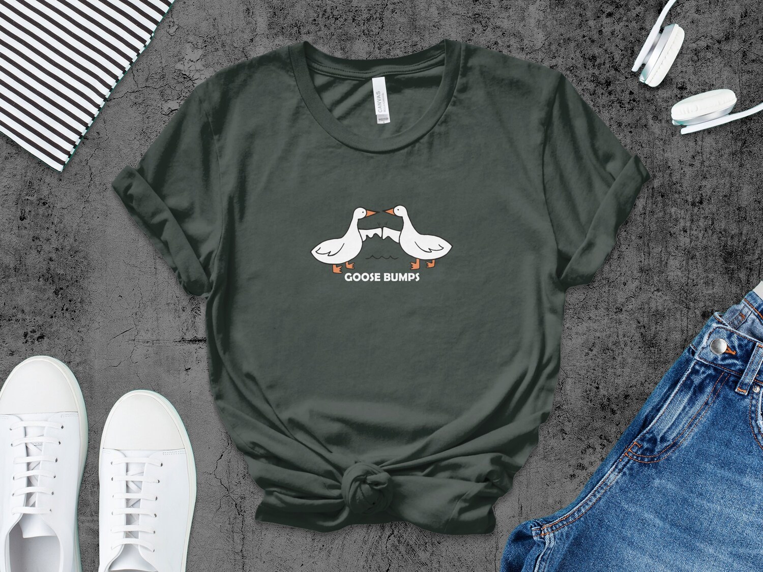 Funny Goose Graphic Shirt | Silly Goose T-Shirt | Goose Bumps Shirt for Humor image 4