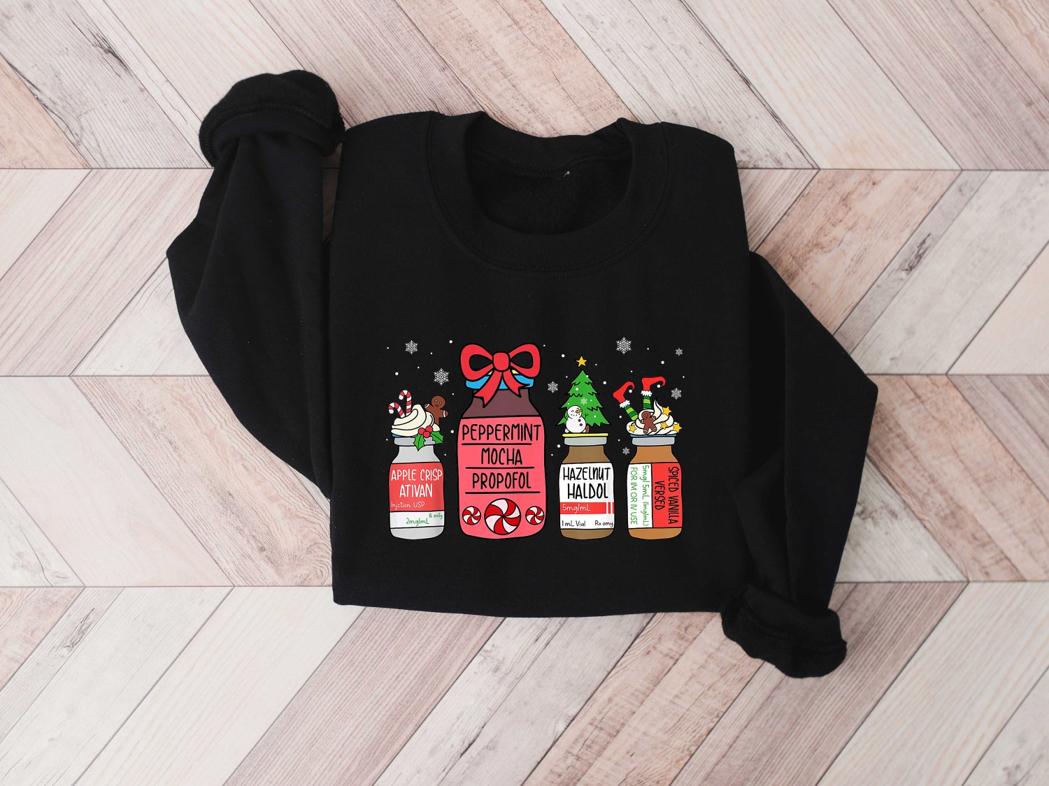 Christmas Pharmacy Sweatshirt - Pharmacist & Technician Gift - Snowman Design for Healthcare Workers image 1