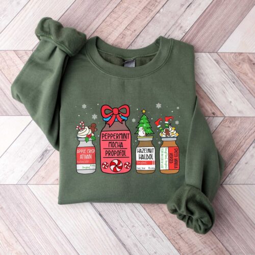 Christmas Pharmacy Sweatshirt - Pharmacist & Technician Gift - Snowman Design for Healthcare Workers image 0