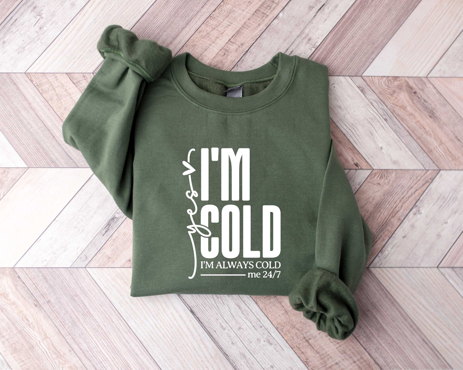 Yes I'm Cold Sweatshirt Winter Always Cold Gift Funny Freezing Cold Shirt Cozy Cold Person Sweater image 0