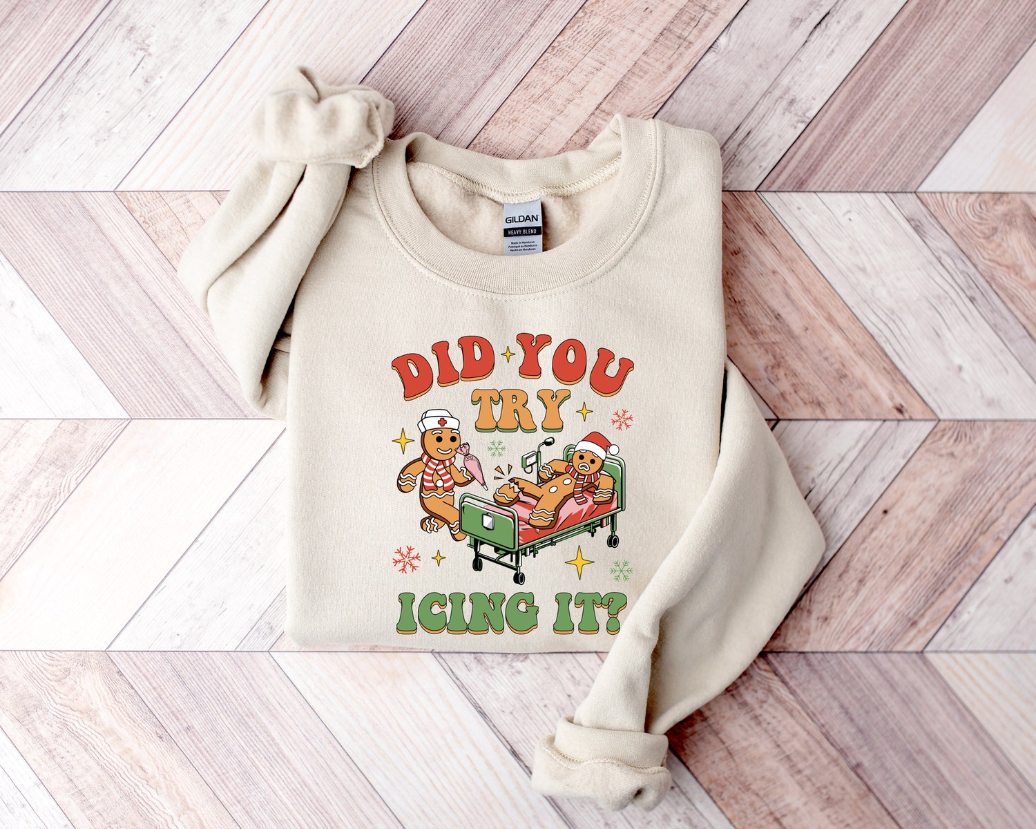 Did You Try Icing It Sweatshirt | Funny School Nurse Christmas Sweater | PICU ICU Nurse Xmas Tee image 1