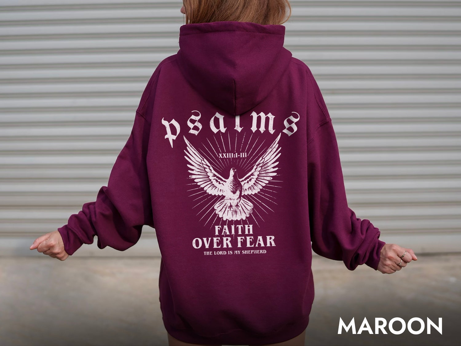 Faith Over Fear Bible Verse Hoodie - Christian Clothing - Motivational Jesus Is King Hoodie image 7