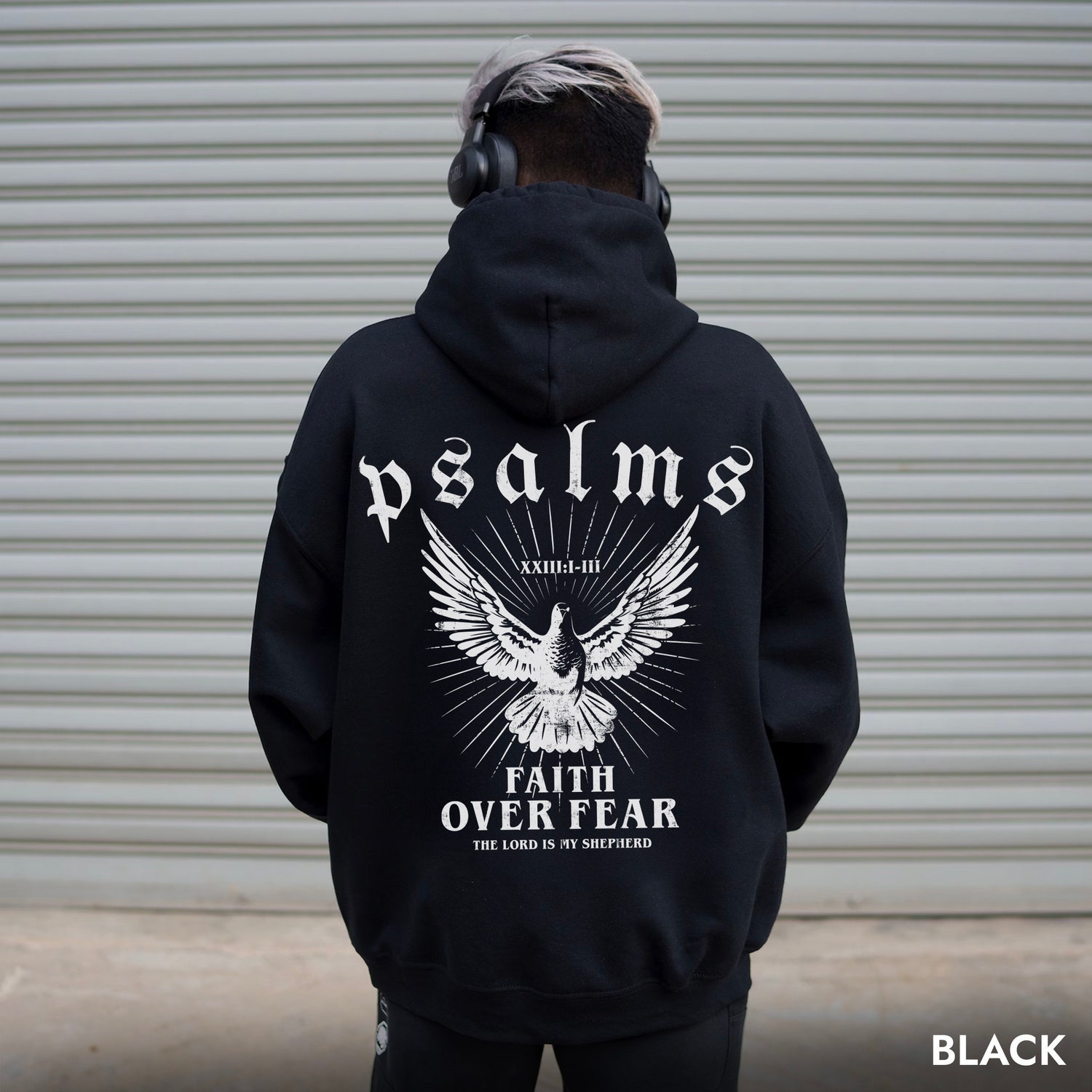 Faith Over Fear Bible Verse Hoodie - Christian Clothing - Motivational Jesus Is King Hoodie image 2