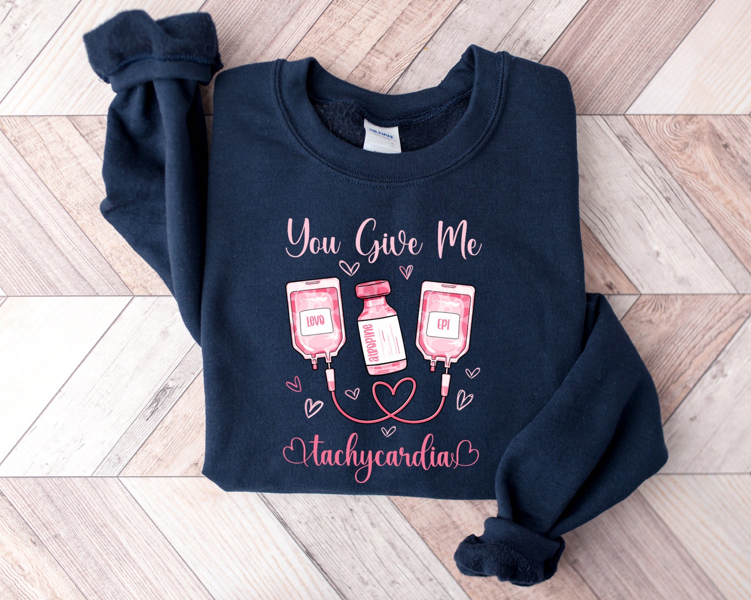 Nurse Valentine's Day Sweatshirt - Pharmacy Tech Shirt - Tachycardia Pharmacist Gift - RN Valentine Shirt image 3