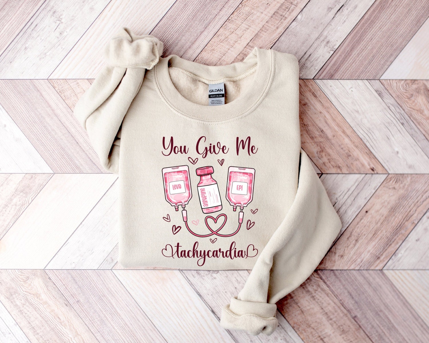 Nurse Valentine's Day Sweatshirt - Pharmacy Tech Shirt - Tachycardia Pharmacist Gift - RN Valentine Shirt image 1