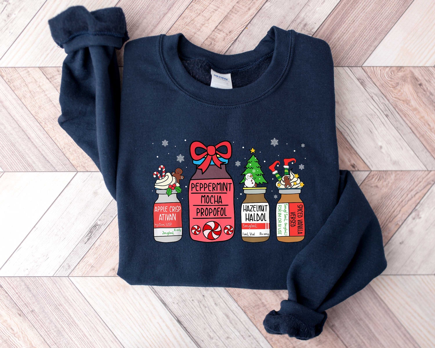 Christmas Pharmacy Sweatshirt - Pharmacist & Technician Gift - Snowman Design for Healthcare Workers image 2