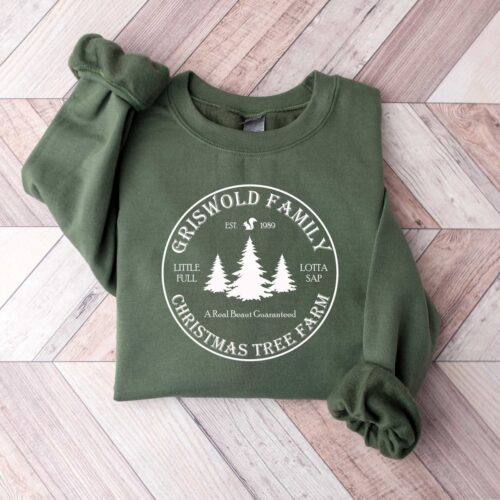 Griswold Family Christmas Sweatshirt Funny Christmas Tree Farm Crewneck Christmas Vacation Shirt image 0