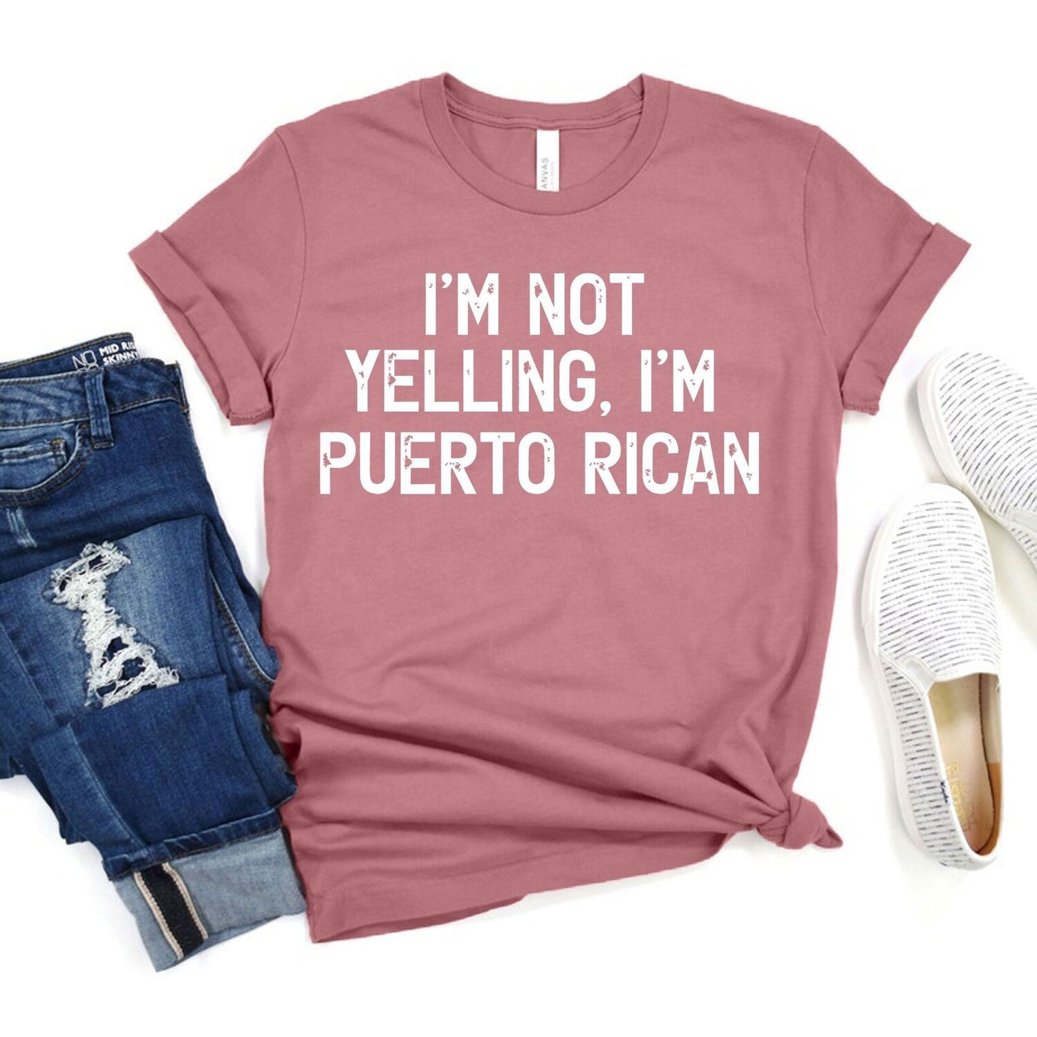 Puerto Rico T-Shirt - Puerto Rican Pride - Funny Novelty Shirt - I'm Not Yelling Puerto Rican Gift image 1