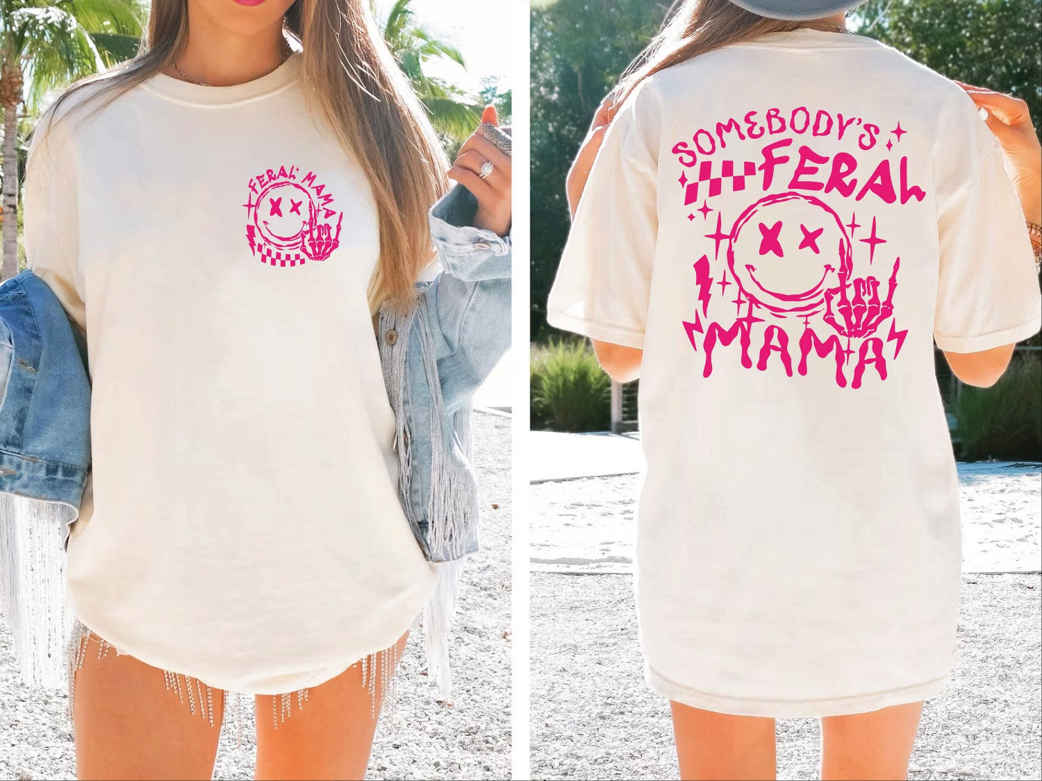 Gift for Feral Mom - Somebody's Feral Mama Shirt - Trendy Sarcastic Mom Life Shirt image 1