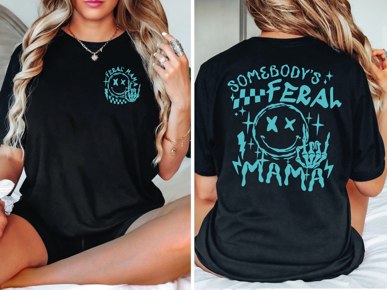 Gift for Feral Mom - Somebody's Feral Mama Shirt - Trendy Sarcastic Mom Life Shirt image 0