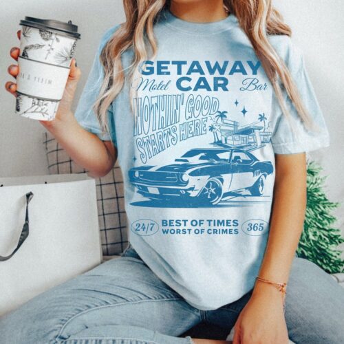 Getaway Car Taylor Swift Shirt | Reputation Tour Tee | Groovy Beach Oversized T-Shirt image 0