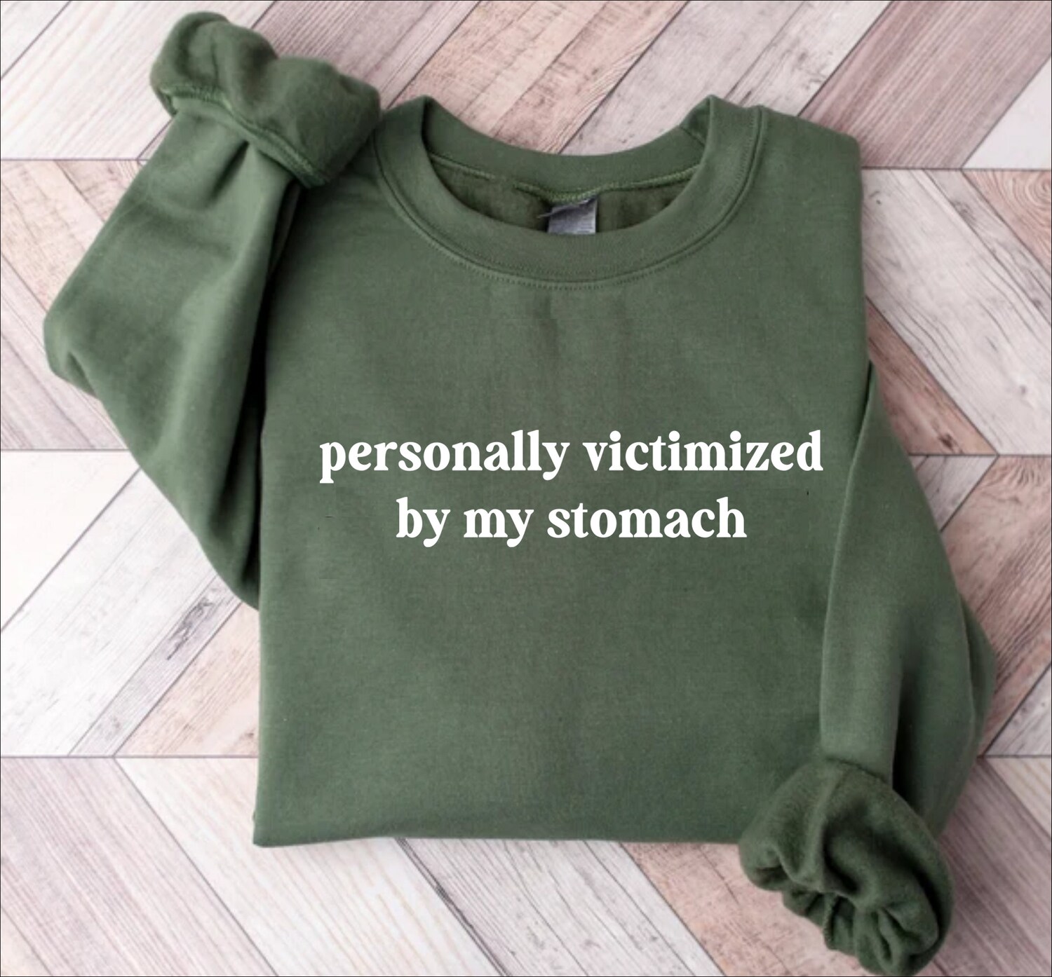 Funny IBS Sweatshirt - My Tummy Hurts Crewneck - Trendy Women's Long Sleeve - Chronic Illness Gift image 0