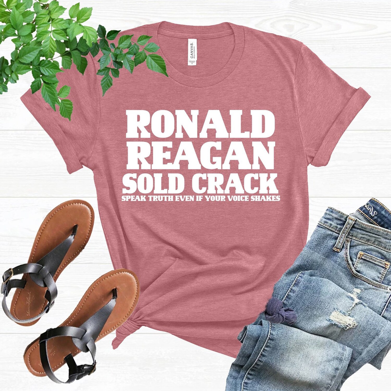 Ronald Reagan Sold Crack T-Shirt | Speak Truth Shirt | Anti Reagan Political Tee | USA Politics Gift image 2