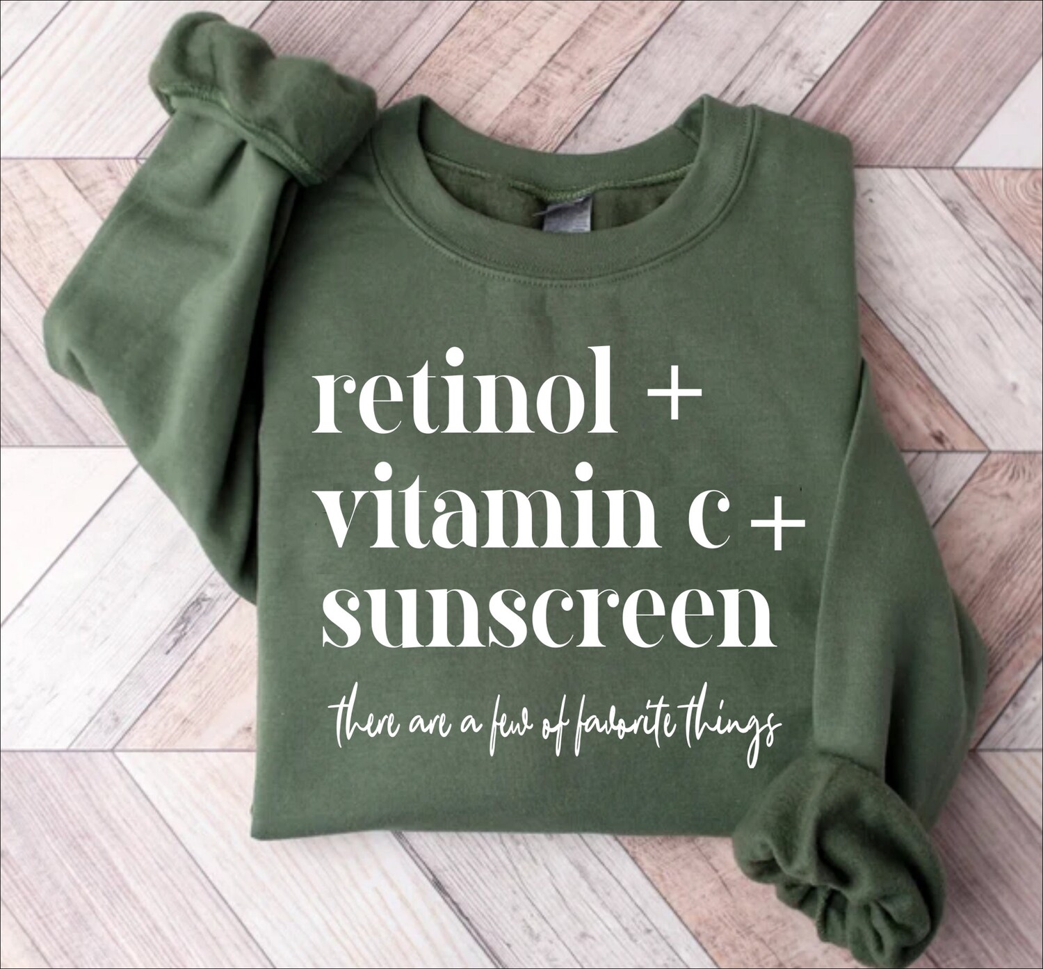 Retinol Vitamin C Skincare Hoodie - Esthetician Dermatology Nurse Gift RN PA Sweatshirt image 0