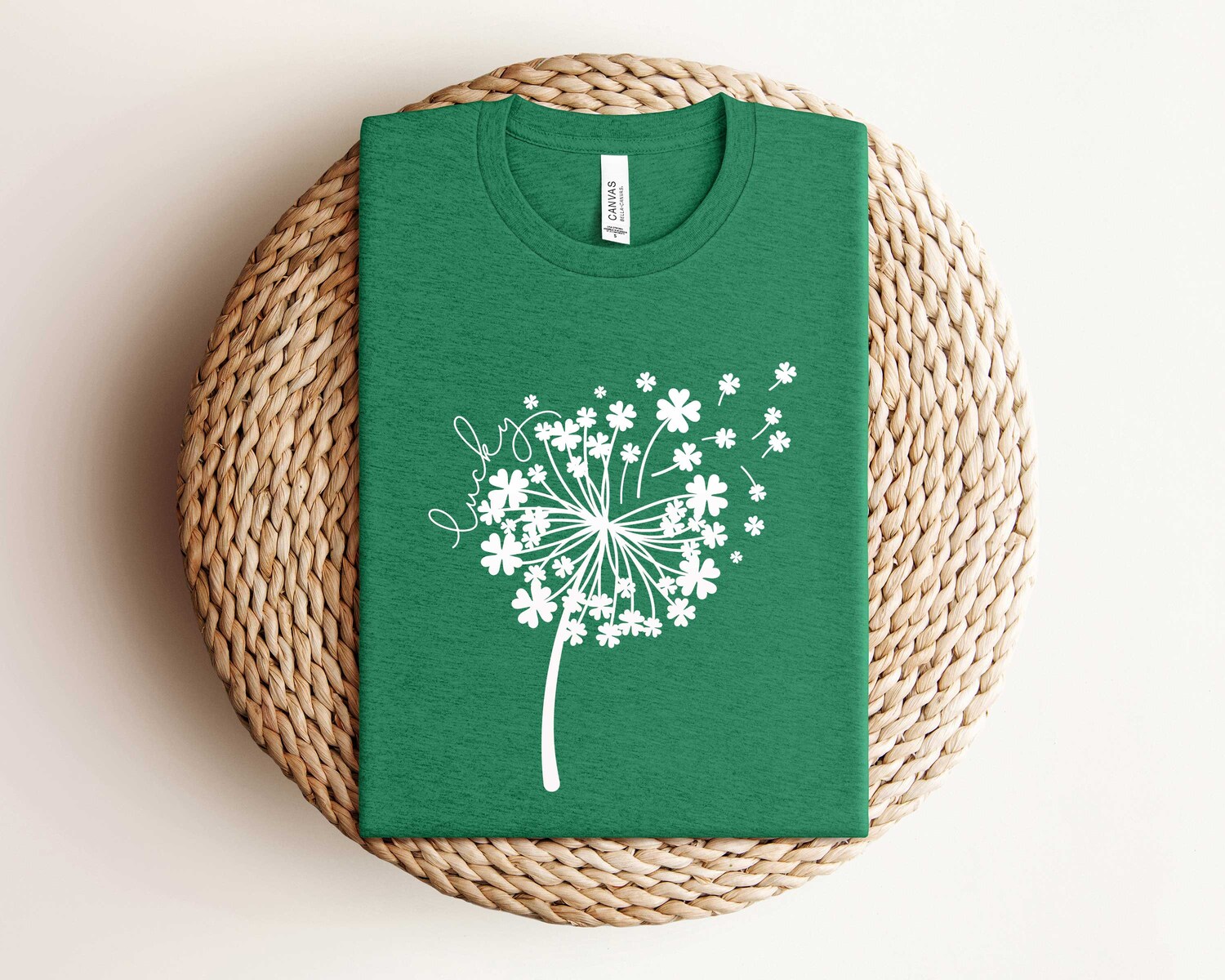 St Patricks Day Dandelion Shamrock Sweatshirt Lucky Clover Shirt Irish Patrick's Day Sweater image 2