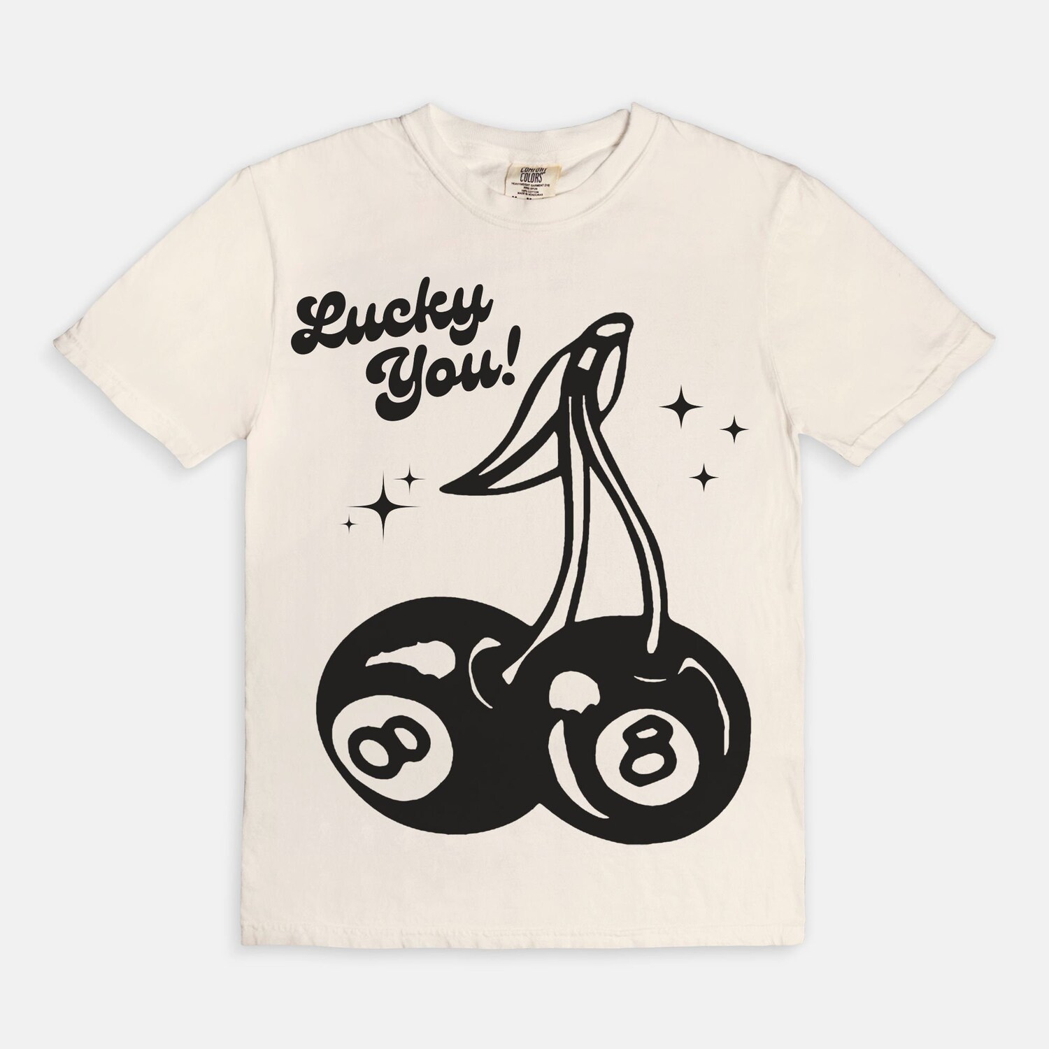 Lucky You Cherry 8 Ball Tee - Graphic Shirt Trendy St. Patrick's Day Aesthetic image 3