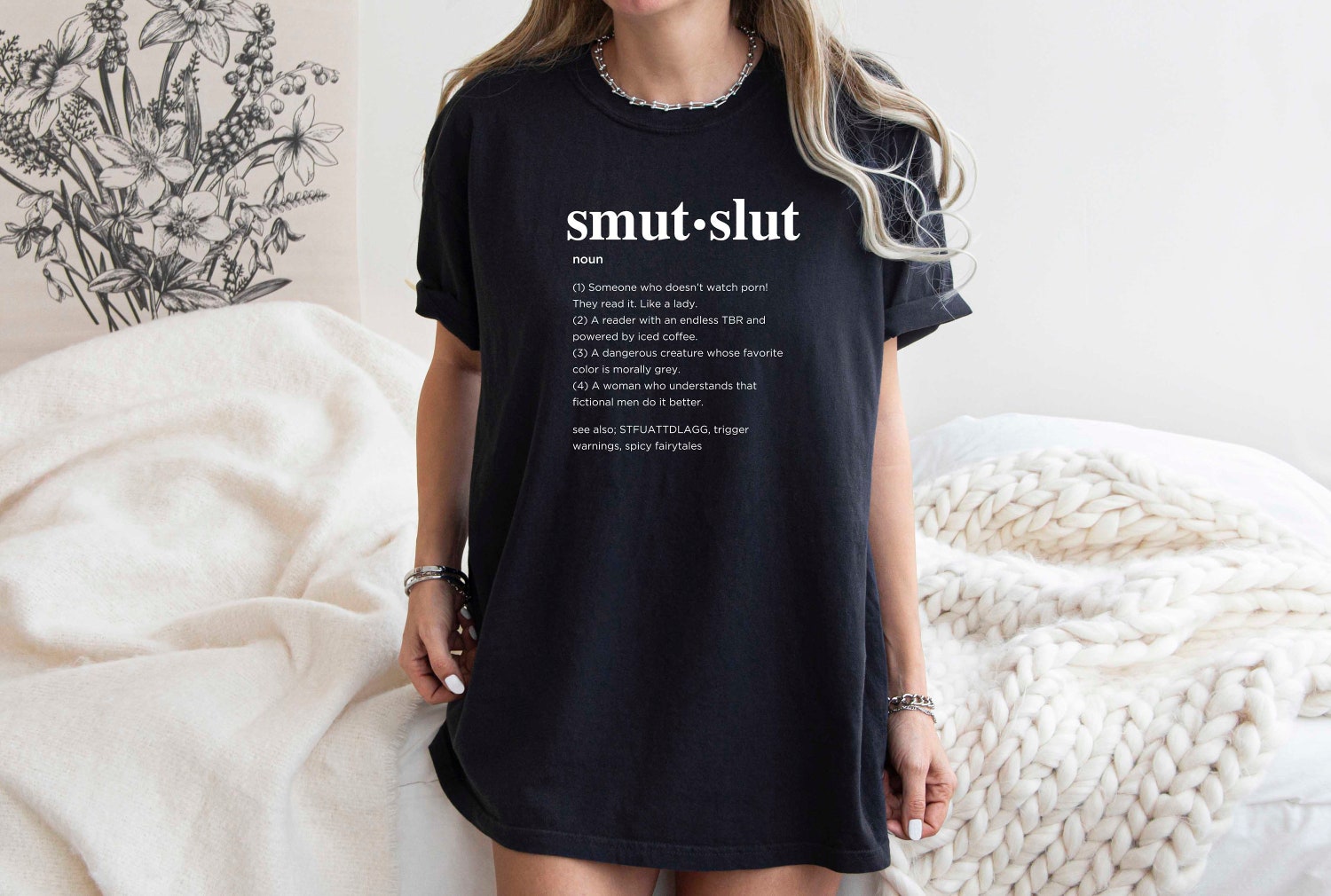 Funny Sarcastic Dictionary T-Shirt | Book Lover & Smut Shirt | Graphic Tee image 5