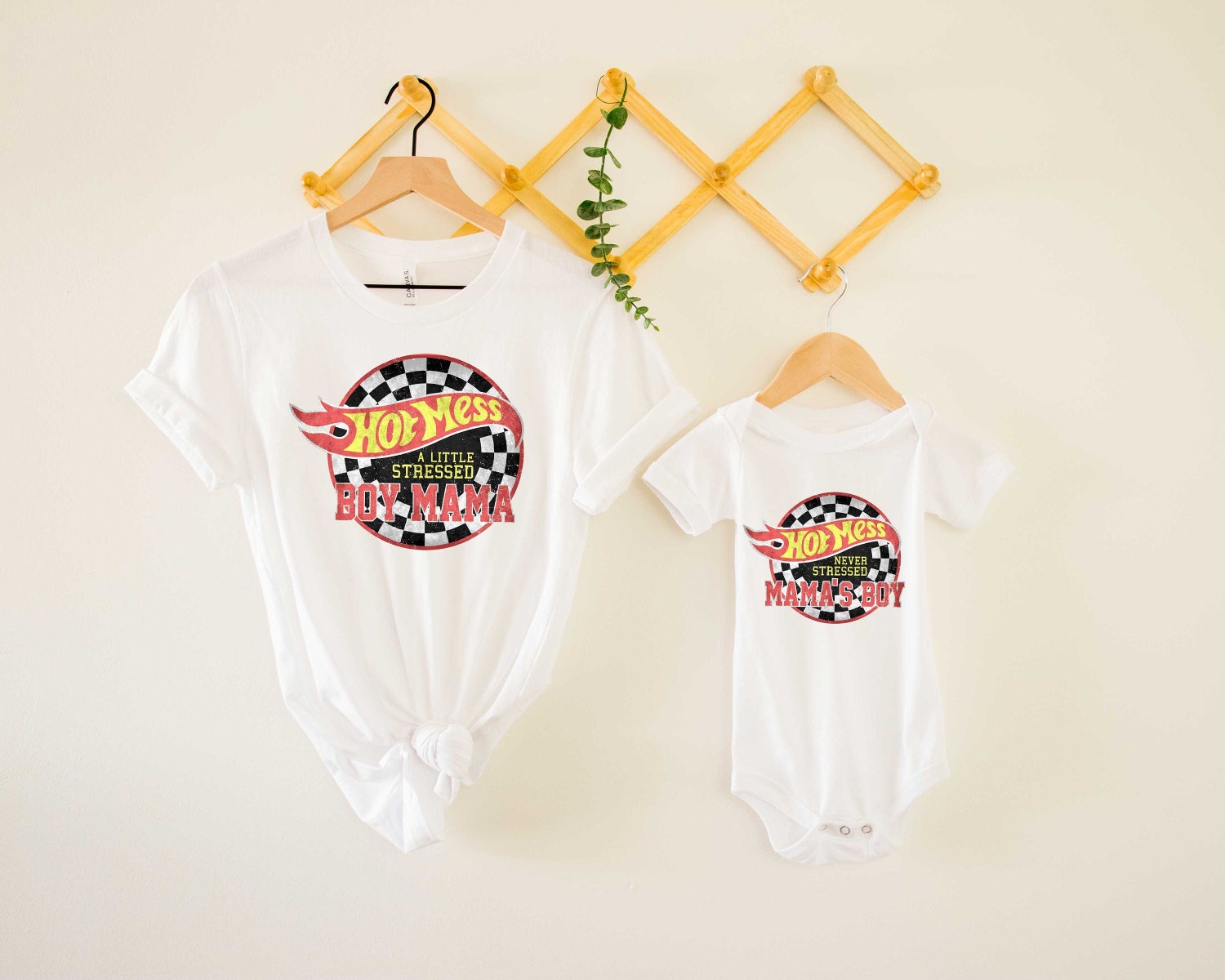 Formula Lover Mama and Boy Matching Shirt - Hot Mess Mom and Son Tee image 0
