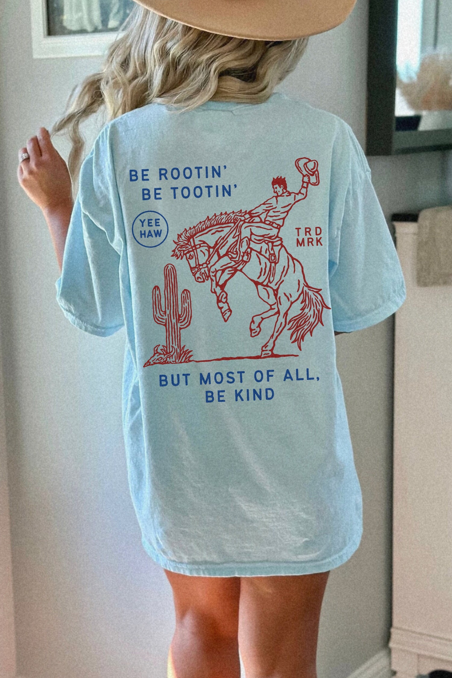 Be Kind Cowboy Shirt Unisex Retro Western T-Shirt Horseback Desert Boho Hippie Clothing image 3