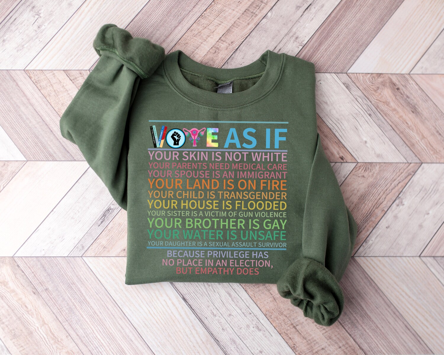 Vote As If Shirt Kamala Harris Voter Tee Equality Pro Choice T-Shirt Voting Gift Register Now image 3