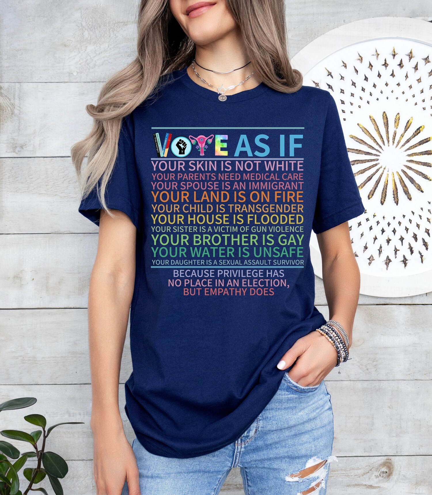Vote As If Shirt Kamala Harris Voter Tee Equality Pro Choice T-Shirt Voting Gift Register Now image 0