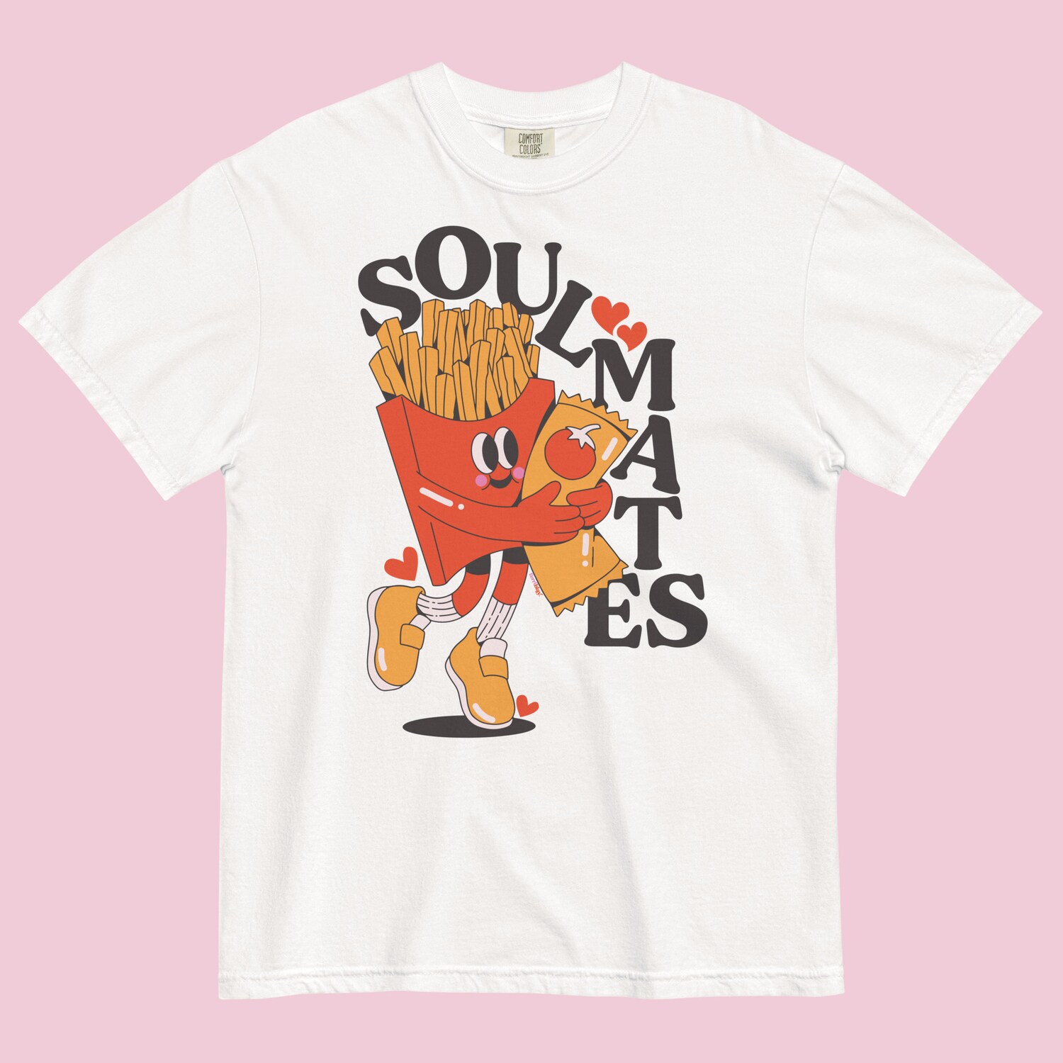 Soulmates Fries & Ketchup T-Shirt Cute Foodie Chef Gift Funny Pun Graphic Tee image 8