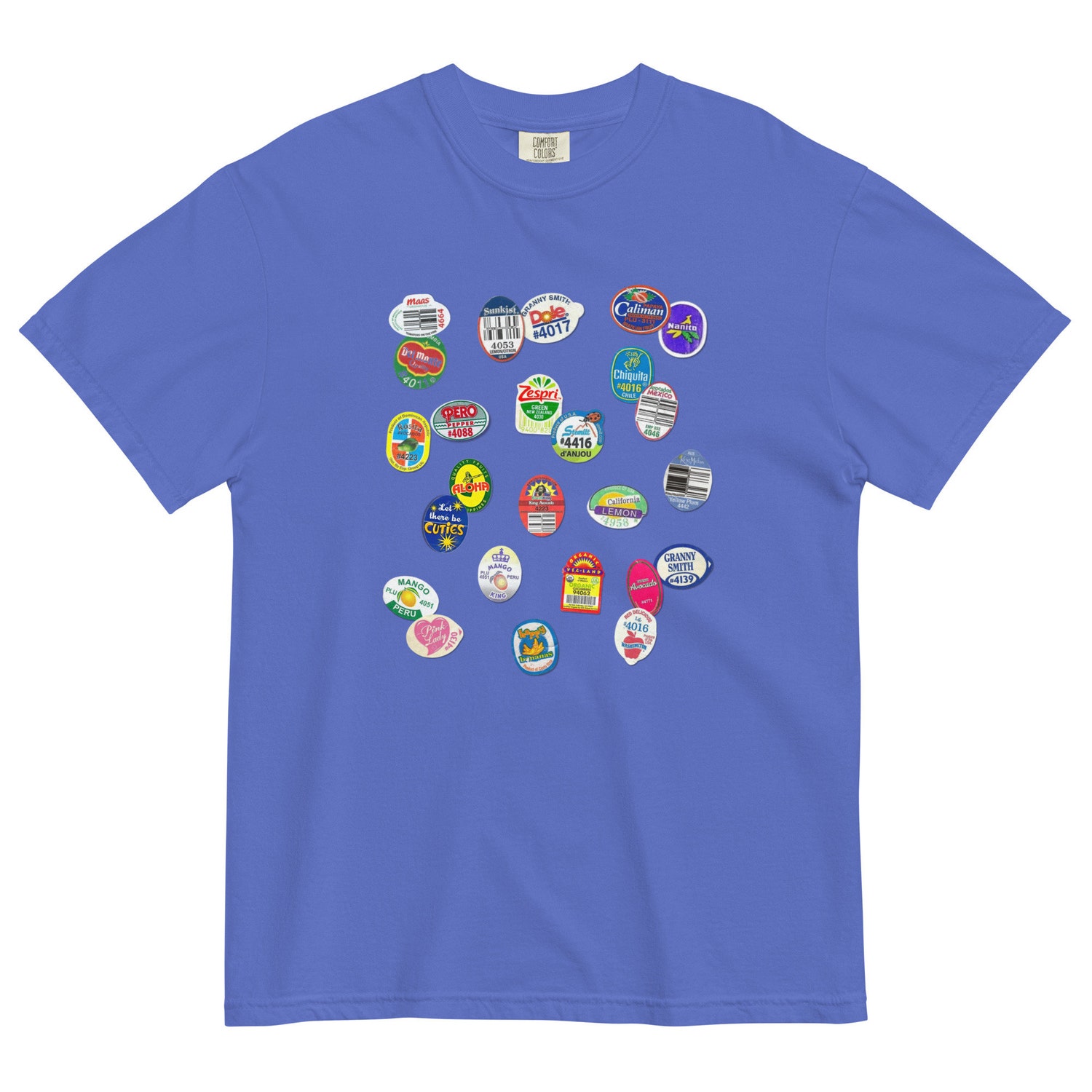 Summer Fruit Sticker Graphic Tee Trendy Casual T-shirt image 6