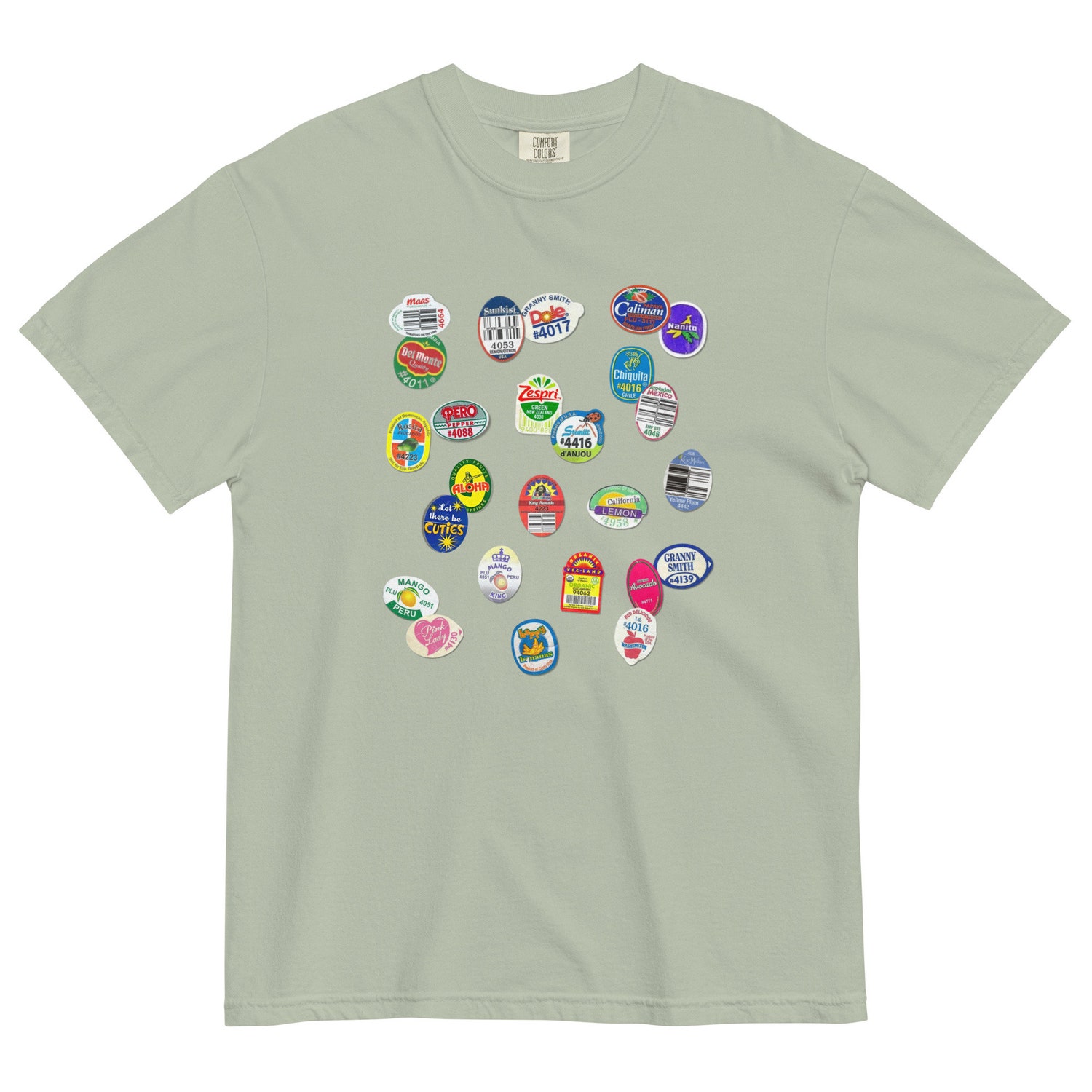 Summer Fruit Sticker Graphic Tee Trendy Casual T-shirt image 8