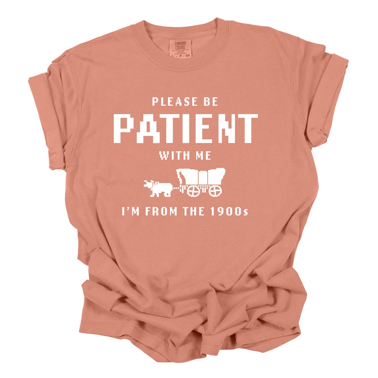 Please Be Patient with Me I'm from the 1900s Funny Graphic T-Shirt Vintage 1900s Tee image 2