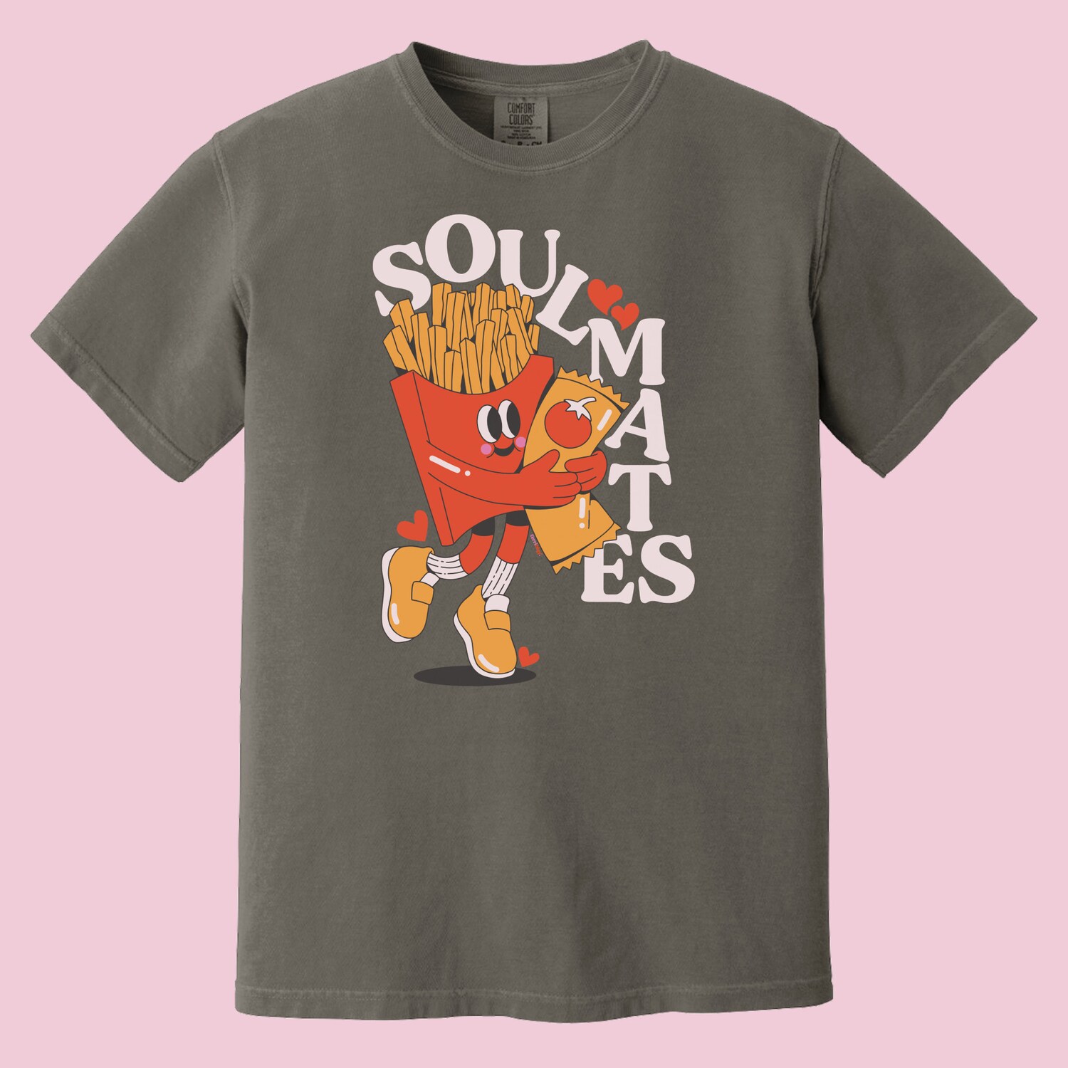 Soulmates Fries & Ketchup T-Shirt Cute Foodie Chef Gift Funny Pun Graphic Tee image 6