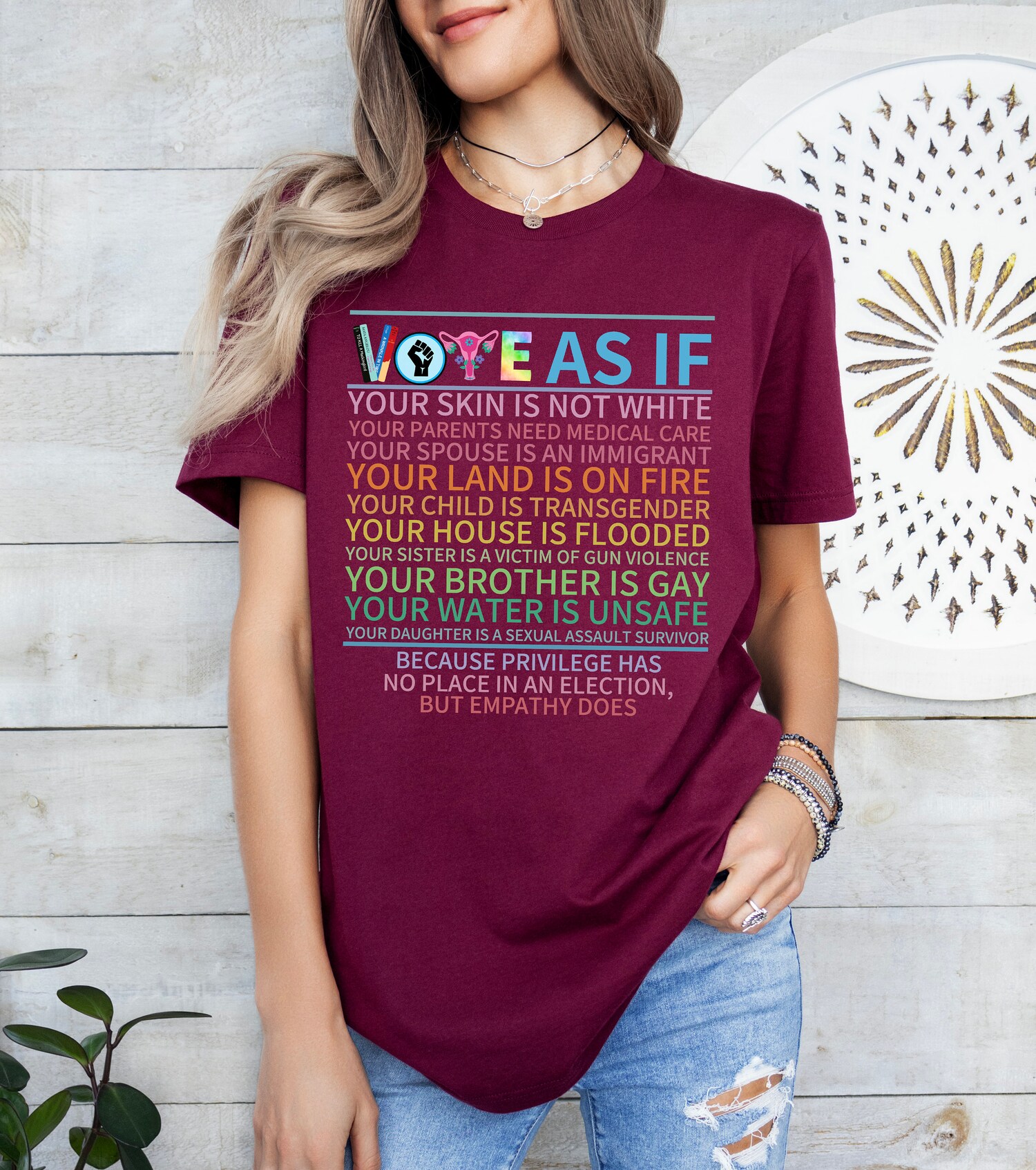 Vote As If Shirt Kamala Harris Voter Tee Equality Pro Choice T-Shirt Voting Gift Register Now image 4