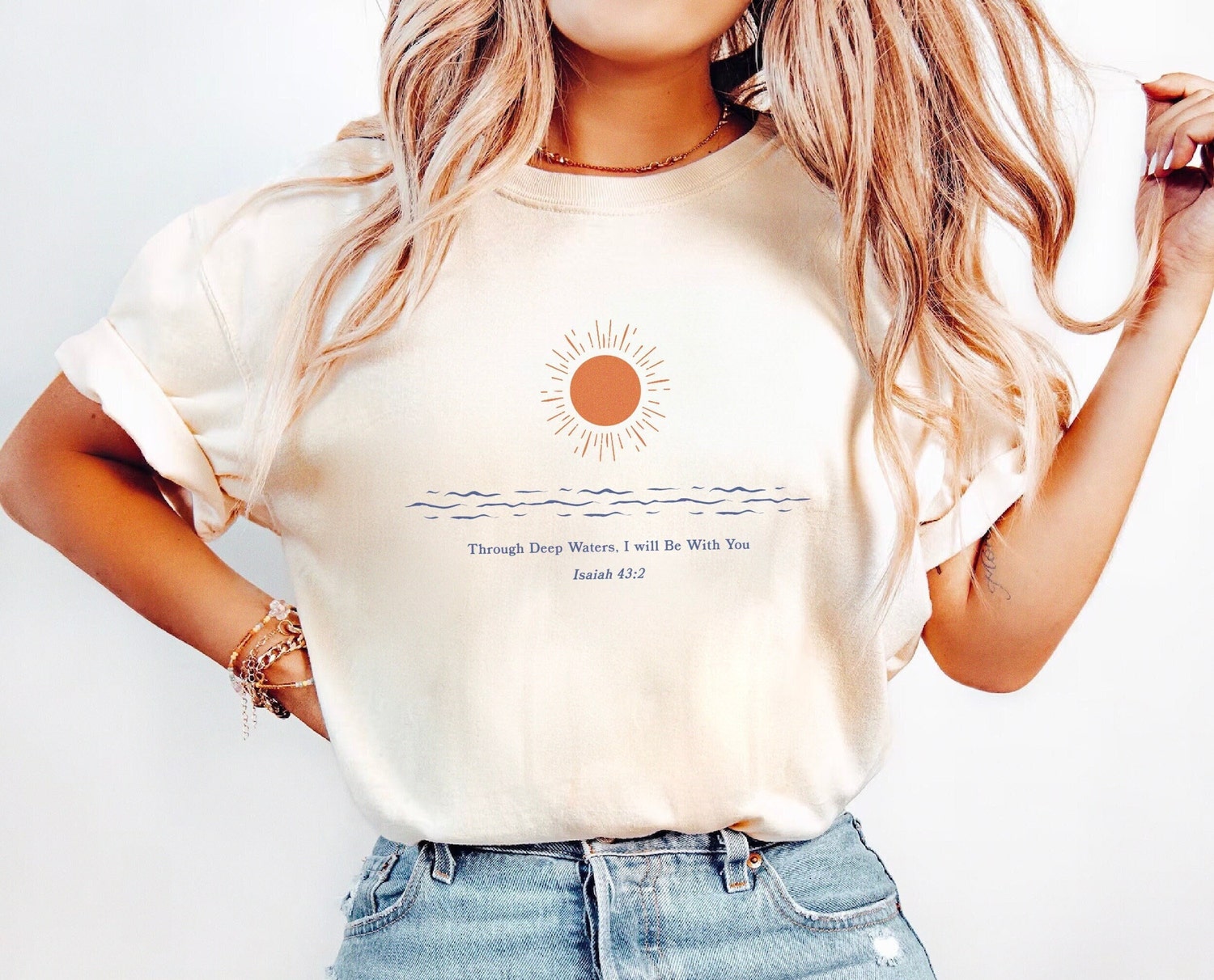 Christian Sunshine Beach Shirt - Catholic Summer T-Shirt - Coconut Girl Christian Merch image 0