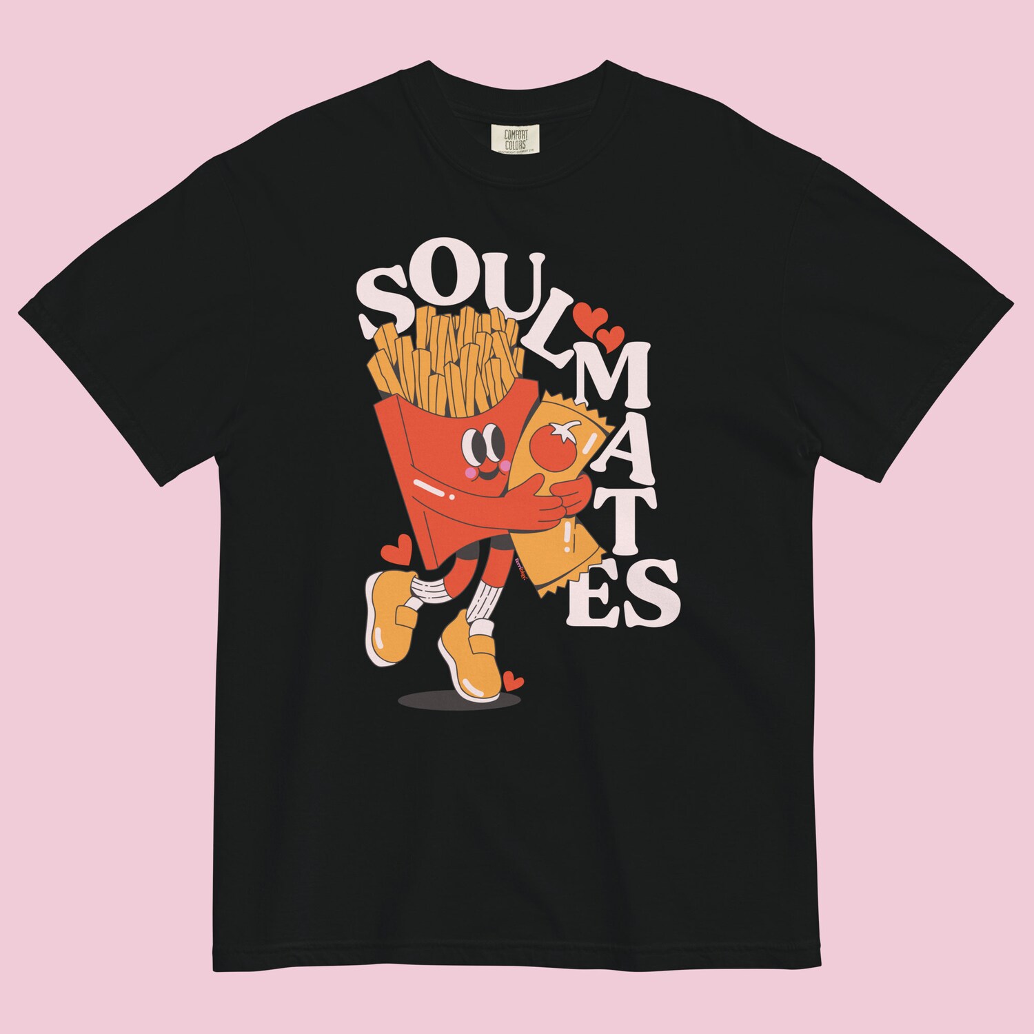 Soulmates Fries & Ketchup T-Shirt Cute Foodie Chef Gift Funny Pun Graphic Tee image 4