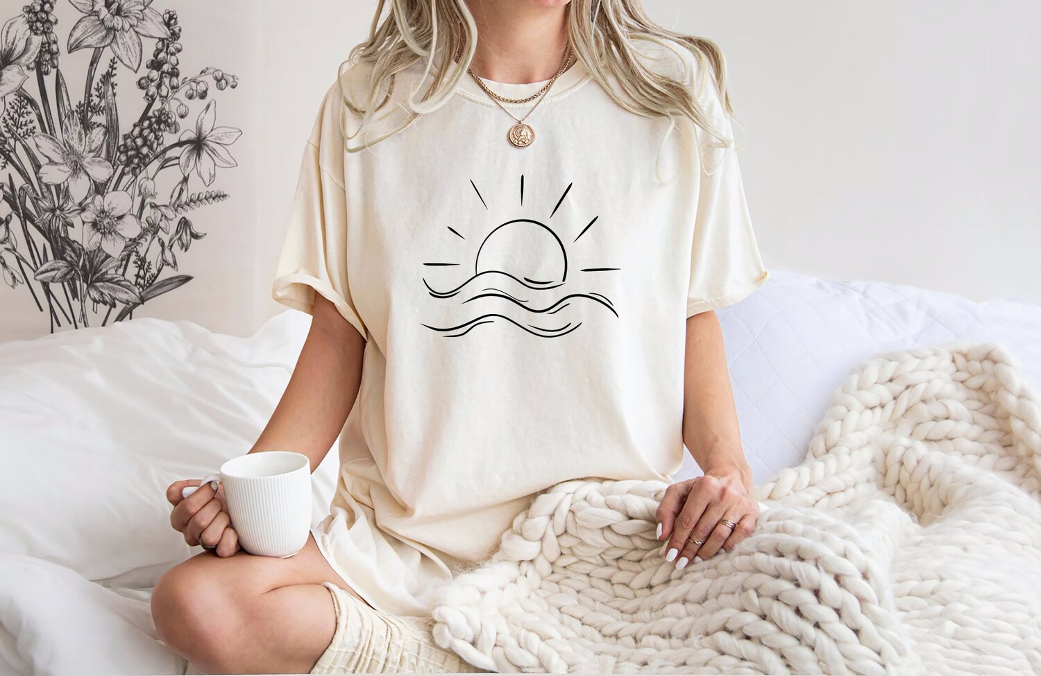 Sun Shirt - Sunshine Summer Tee - Beach Positive Vibes Shirt for Women image 1