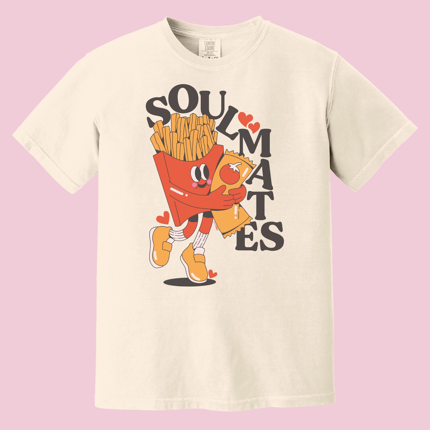 Soulmates Fries & Ketchup T-Shirt Cute Foodie Chef Gift Funny Pun Graphic Tee image 2