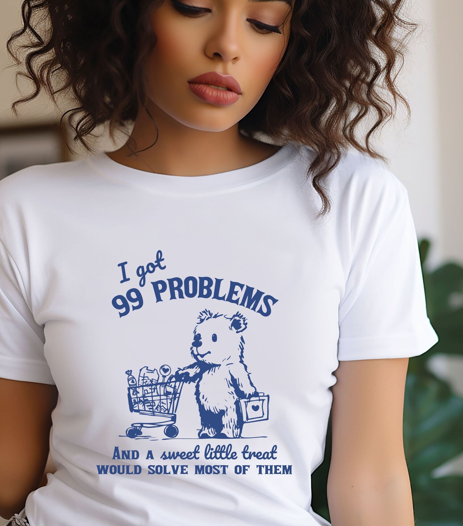 99 Problems Sweet Treat Vintage T-Shirt Funny Sarcastic 90s Retro Unisex Adult Tee image 3